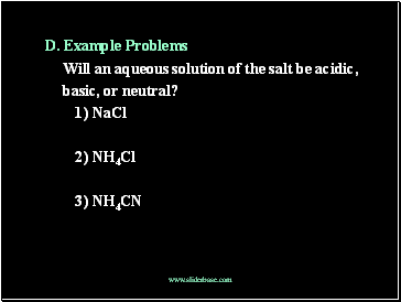 D. Example Problems