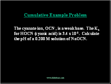 Cumulative Example Problem