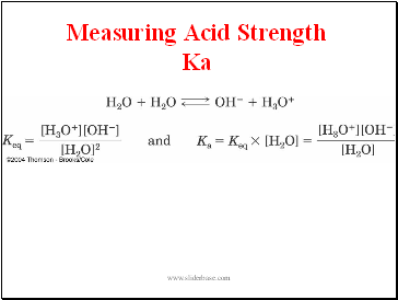 Measuring Acid Strength Ka