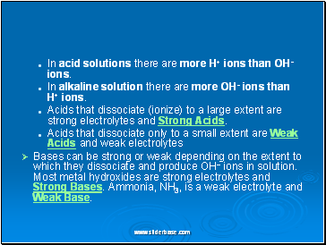 Topic 10: ACIDS, BASES & SALTS