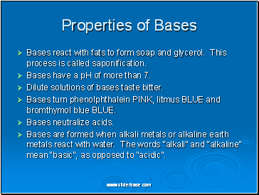 Properties of Bases