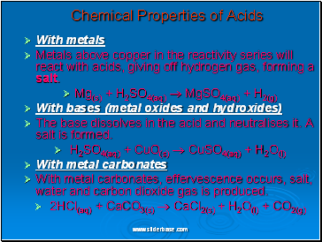 Chemical Properties of Acids