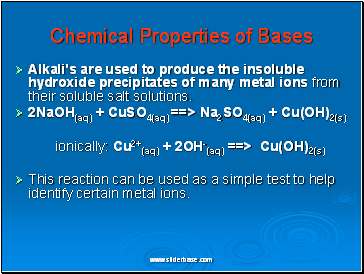 Topic 10: ACIDS, BASES & SALTS