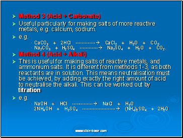 Topic 10: ACIDS, BASES & SALTS