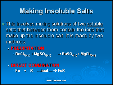 Making Insoluble Salts