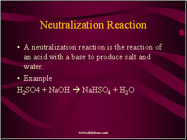 Neutralization Reaction