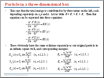 Particle in a three-dimensional box