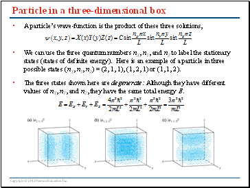 Particle in a three-dimensional box