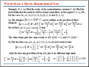 Particle in a three-dimensional box