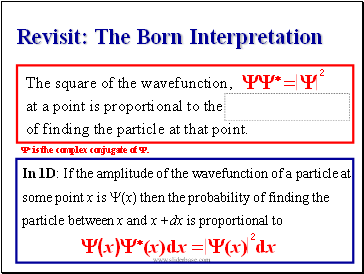 Revisit: The Born Interpretation