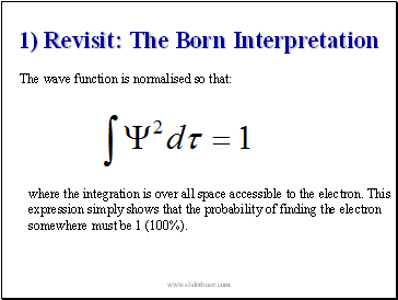 1) Revisit: The Born Interpretation