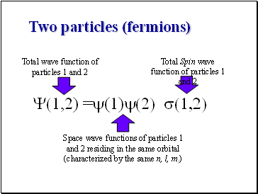 Two particles (fermions)