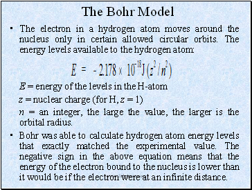 The Bohr Model