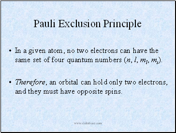 Pauli Exclusion Principle