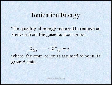 Ionization Energy