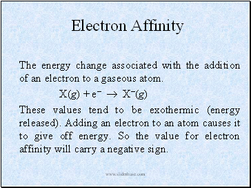 Electron Affinity