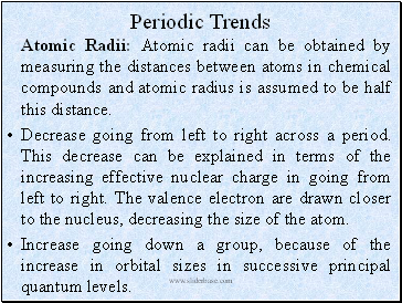 Periodic Trends