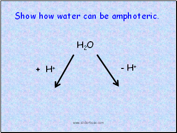 Show how water can be amphoteric.