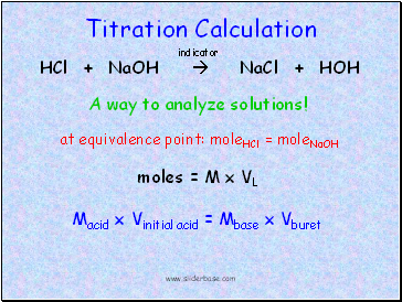 Titration Calculation