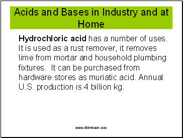 Acids and Bases in Industry and at Home