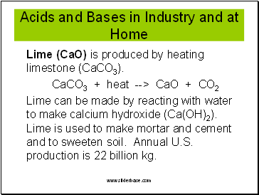 Acids and Bases in Industry and at Home
