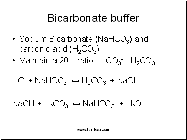 Bicarbonate buffer