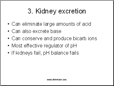 3. Kidney excretion