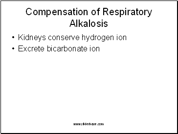 Compensation of Respiratory Alkalosis