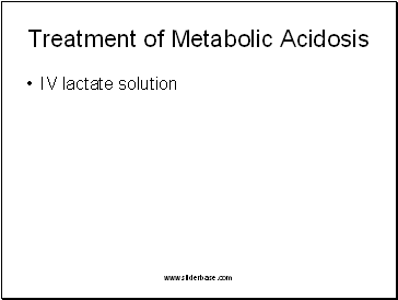 Treatment of Metabolic Acidosis