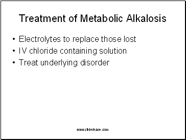 Treatment of Metabolic Alkalosis