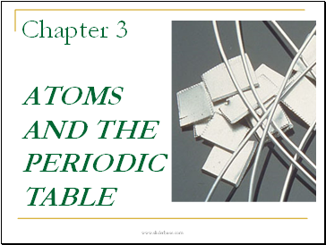 Atoms and the Periodic table