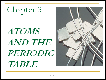 Atoms and the periodic table