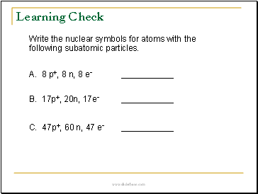 Learning Check