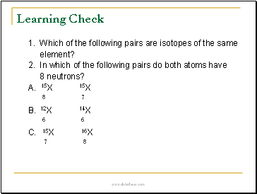 Learning Check