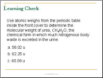 Learning Check