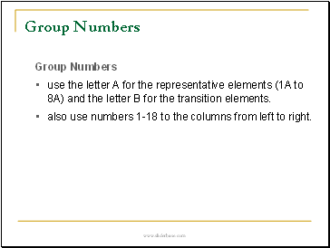 Group Numbers