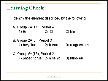 Learning Check