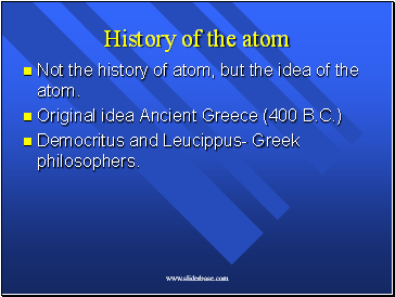 History of the atom