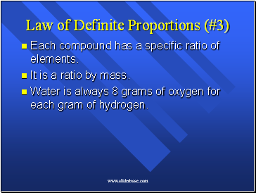 Law of Definite Proportions (#3)
