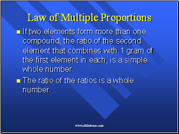 Law of Multiple Proportions