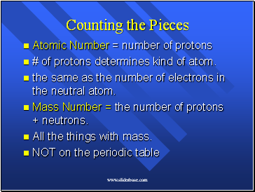 Counting the Pieces