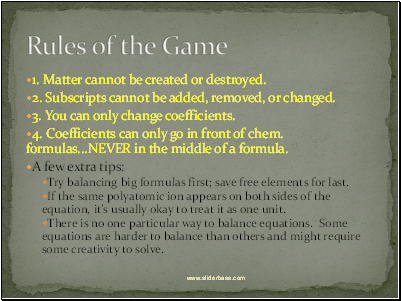 Rules of the Game