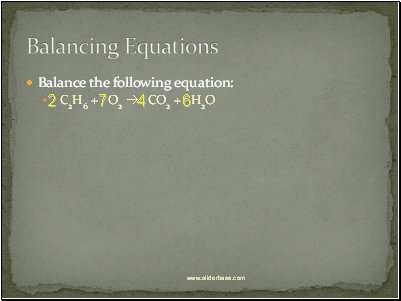 Balance the following equation: