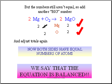 But the numbers still arent equal, so add another BIG number