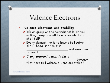 Valence Electrons