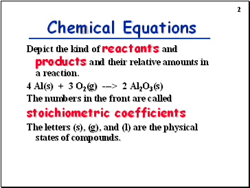 Chemical Equations