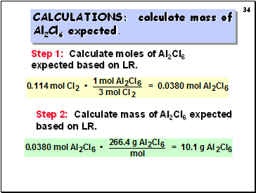 CALCULATIONS: calculate mass of