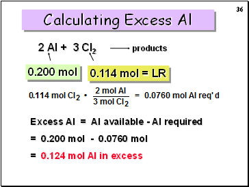 2 Al + 3 Cl2