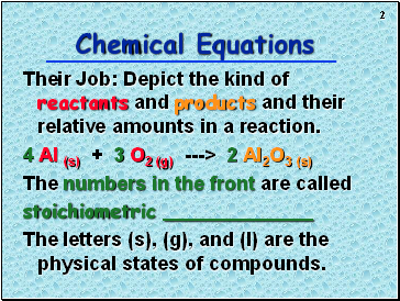 Chemical Equations