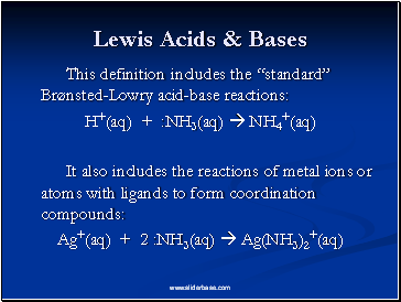 Lewis Acids & Bases